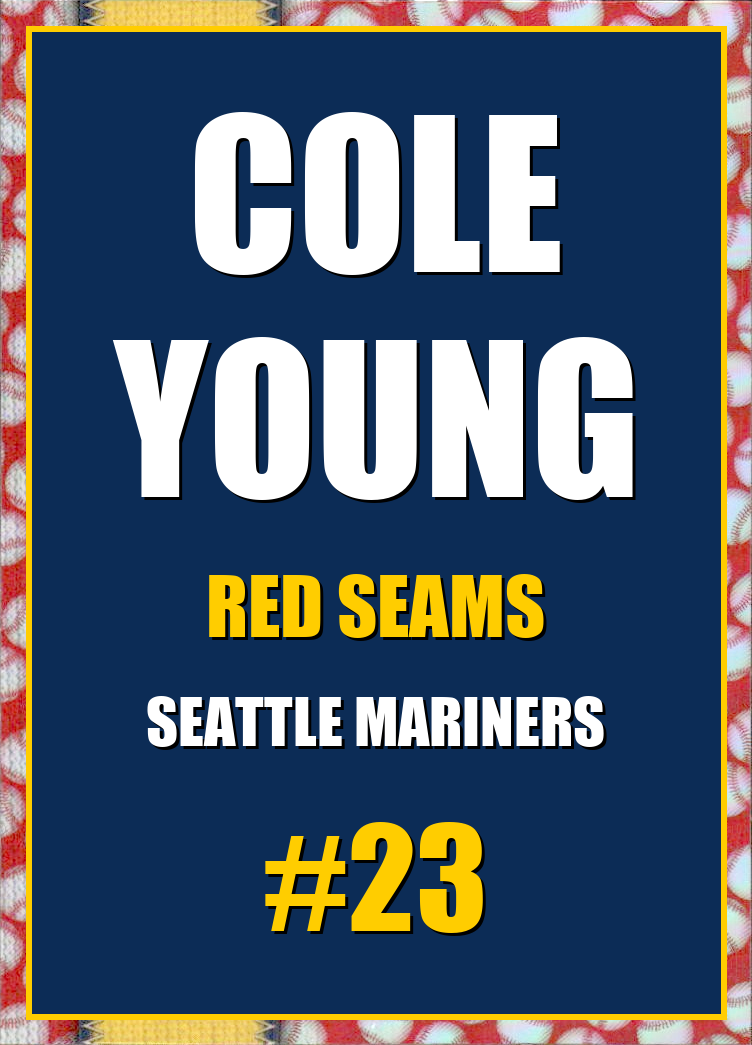 2026 Topps Chrome Cole Young Red Seams Refractor #23