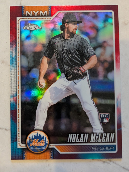 2026 Topps Chrome Nolan McLean Red Seams Refractor #236