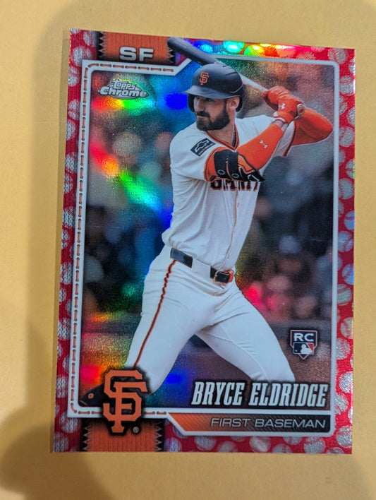 2026 Topps Chrome Bryce Eldridge Red Seams Refractor #254
