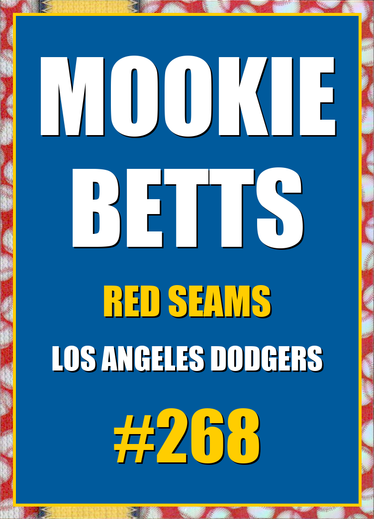 2026 Topps Chrome Mookie Betts Red Seams Refractor #268