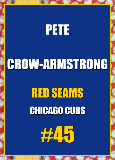 2026 Topps Chrome Pete Crow-Armstrong Red Seams Refractor #45
