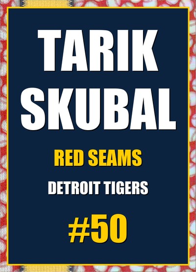 2026 Topps Chrome Tarik Skubal Red Seams Refractor #50