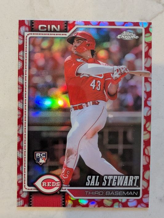 2026 Topps Chrome Sal Stewart Red Seams Refractor #6