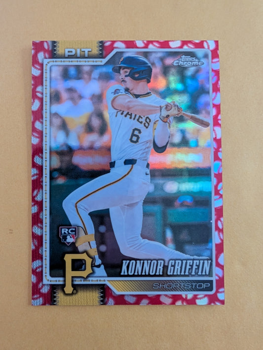 2026 Topps Chrome Konnor Griffin Red Seams Refractor #74