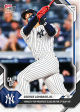 2026 Topps Now #521 George Lombard Jr. Call Up - Top Prospect Slugs HR for 1st MLB Hit - New York Yankees Rookie