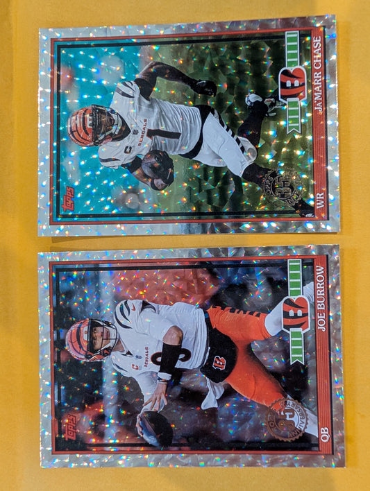 2026 Topps Football Cincinnati Bengals 1991 Topps Mega Box Crackle Foil Insert Pack - 2 Cards