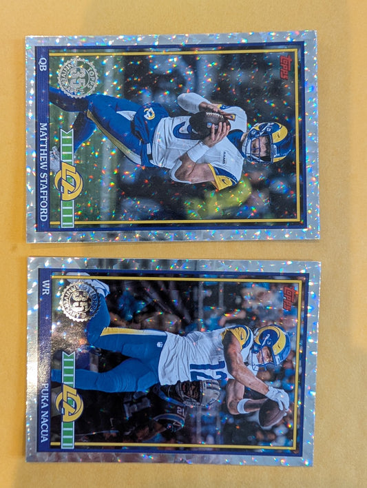 2026 Topps Football Los Angeles Rams 1991 Topps Mega Box Crackle Foil Insert Pack - 2 Cards