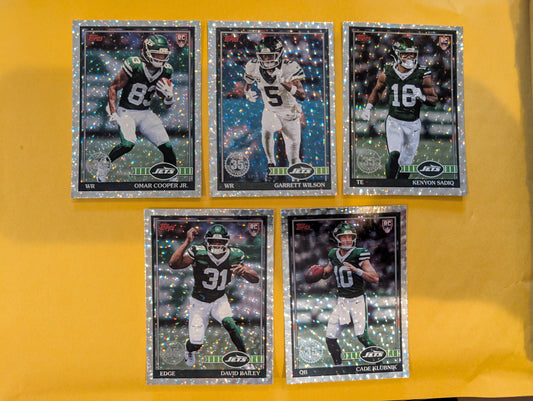 2026 Topps Football New York Jets 1991 Topps Mega Box Crackle Foil Insert Pack - 5 Cards