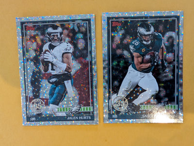 2026 Topps Football Philadelphia Eagles 1991 Topps Mega Box Crackle Foil Insert Pack - 2 Cards
