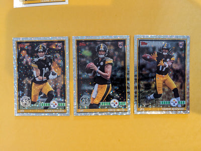 2026 Topps Football Pittsburgh Steelers 1991 Topps Mega Box Crackle Foil Insert Pack - 3 Cards