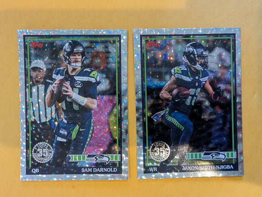 2026 Topps Football Seattle Seahawks 1991 Topps Mega Box Crackle Foil Insert Pack - 2 Cards
