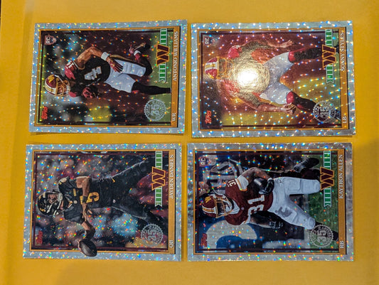2026 Topps Football Washington Commanders 1991 Topps Mega Box Crackle Foil Insert Pack - 4 Cards