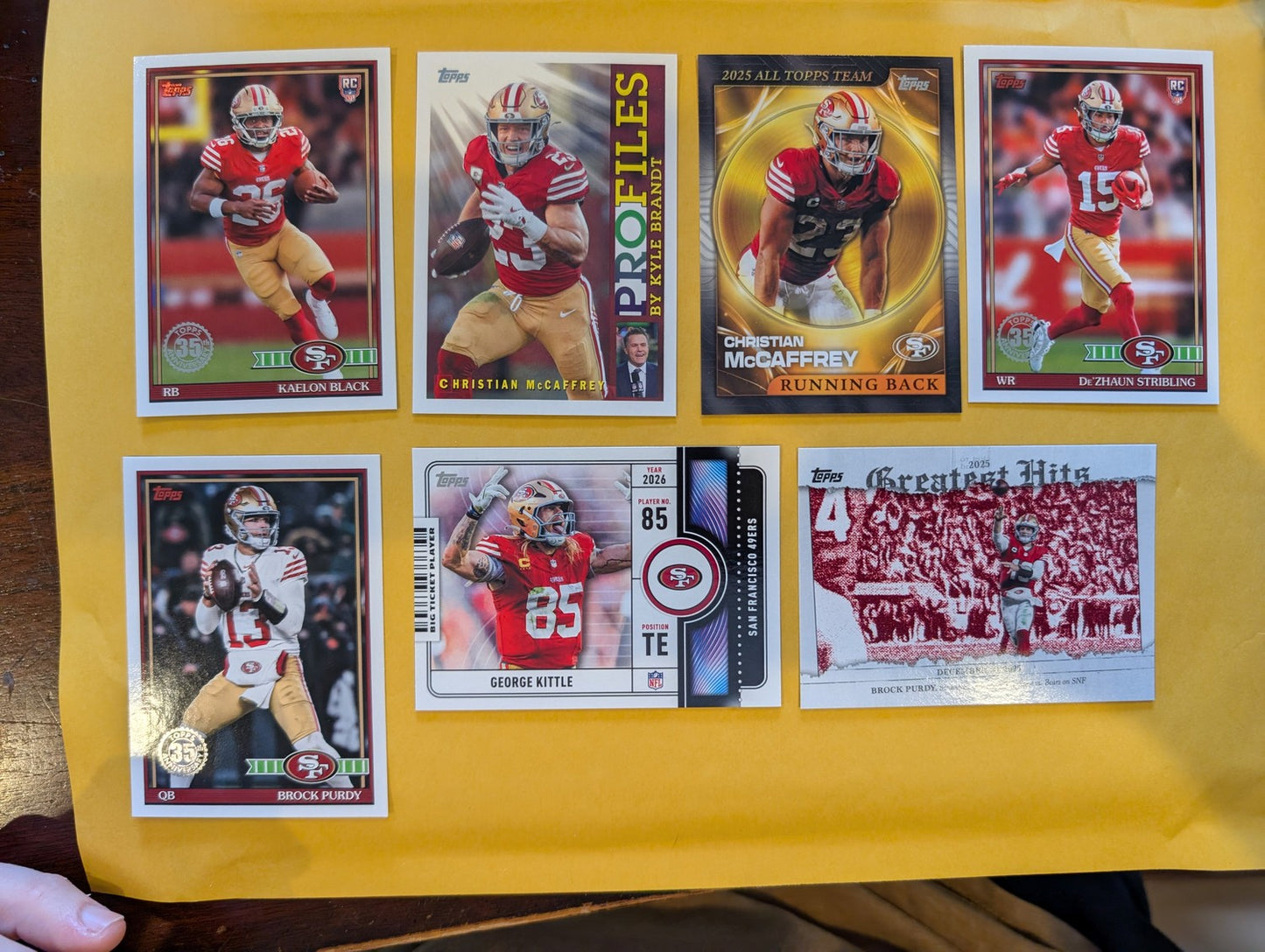 2026 Topps Football San Francisco 49ers Insert Team Pack - 7 Cards