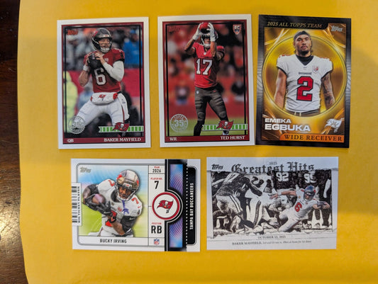 2026 Topps Football Tampa Bay Buccaneers Insert Team Pack - 5 Cards