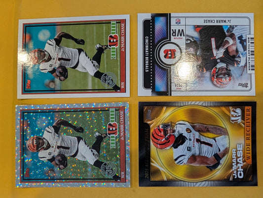 2026 Topps Football Ja'Marr Chase Cincinnati Bengals Insert Player Pack - 4 Cards