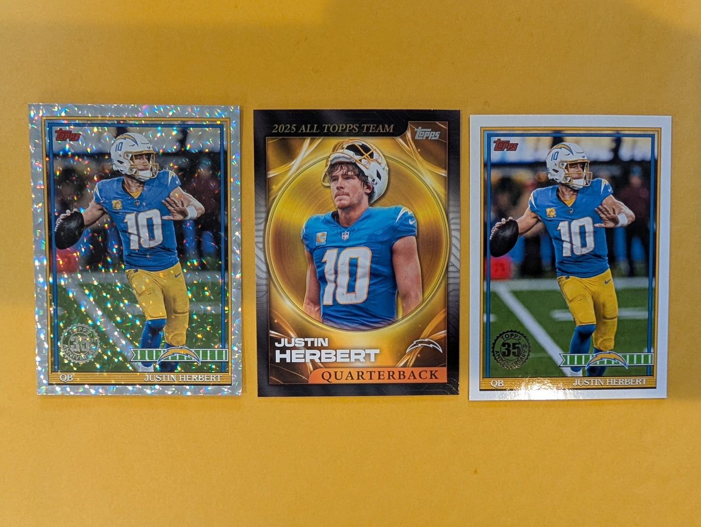 2026 Topps Football Justin Herbert Los Angeles Chargers Insert Player Pack - 3 Cards