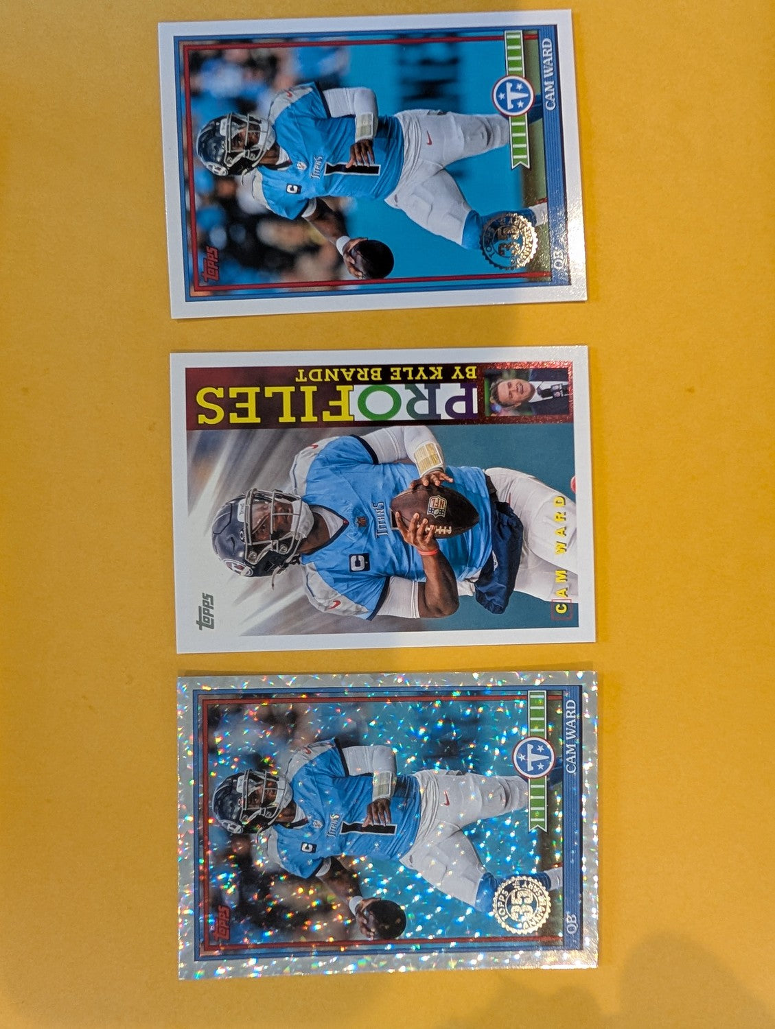 2026 Topps Football Cam Ward Tennessee Titans Insert Player Pack - 3 Cards