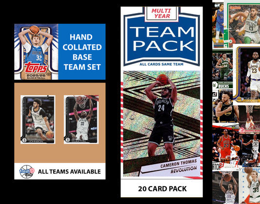 2025-26 Topps NBA Team Set + Multiyear Pack Brooklyn Nets 2025 2026 2024