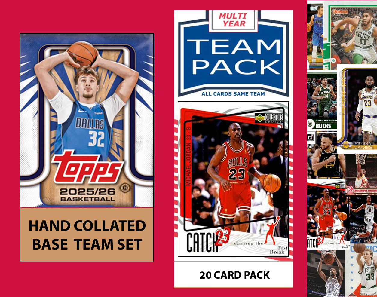 2025-26 Topps NBA Team Set + Multiyear Pack Chicago Bulls Michael Jordan 2025 2024 Panini