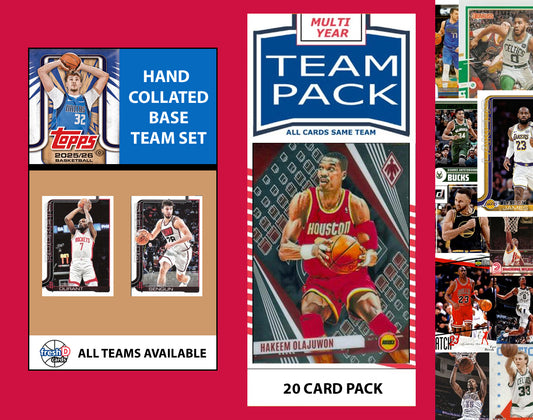 2025-26 Topps NBA Team Set + Multiyear Pack Houston Rockets 2025 2024 Kevin Durant