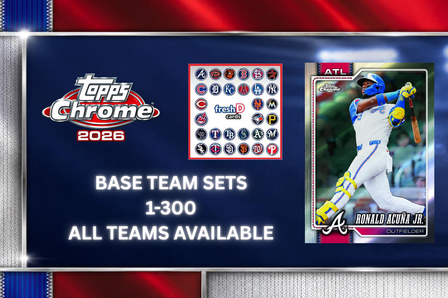 2026 Topps Chrome Baseball Team Set 8 Cards Texas Rangers Seager Nimmo