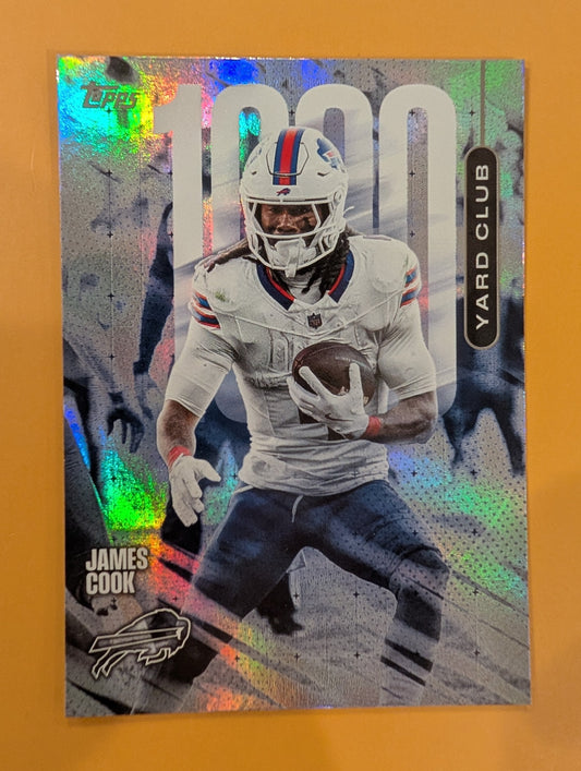 2026 Topps Football James Cook Buffalo Bills 1000 Yard Club Case Hit SSP #1YC-1