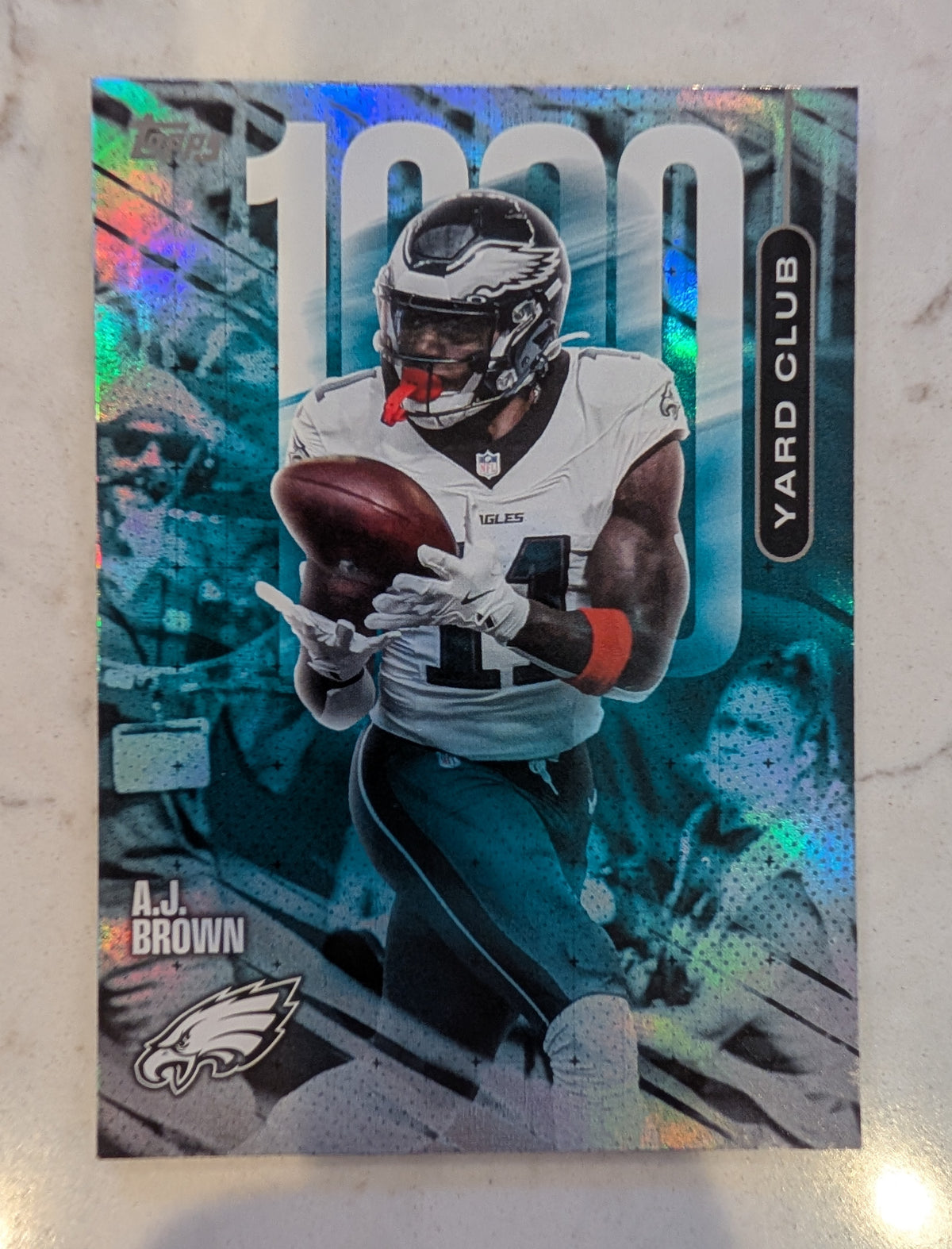 2026 Topps Football A.J. Brown Eagles 1000 Yard Club Case Hit SSP #1YC-28