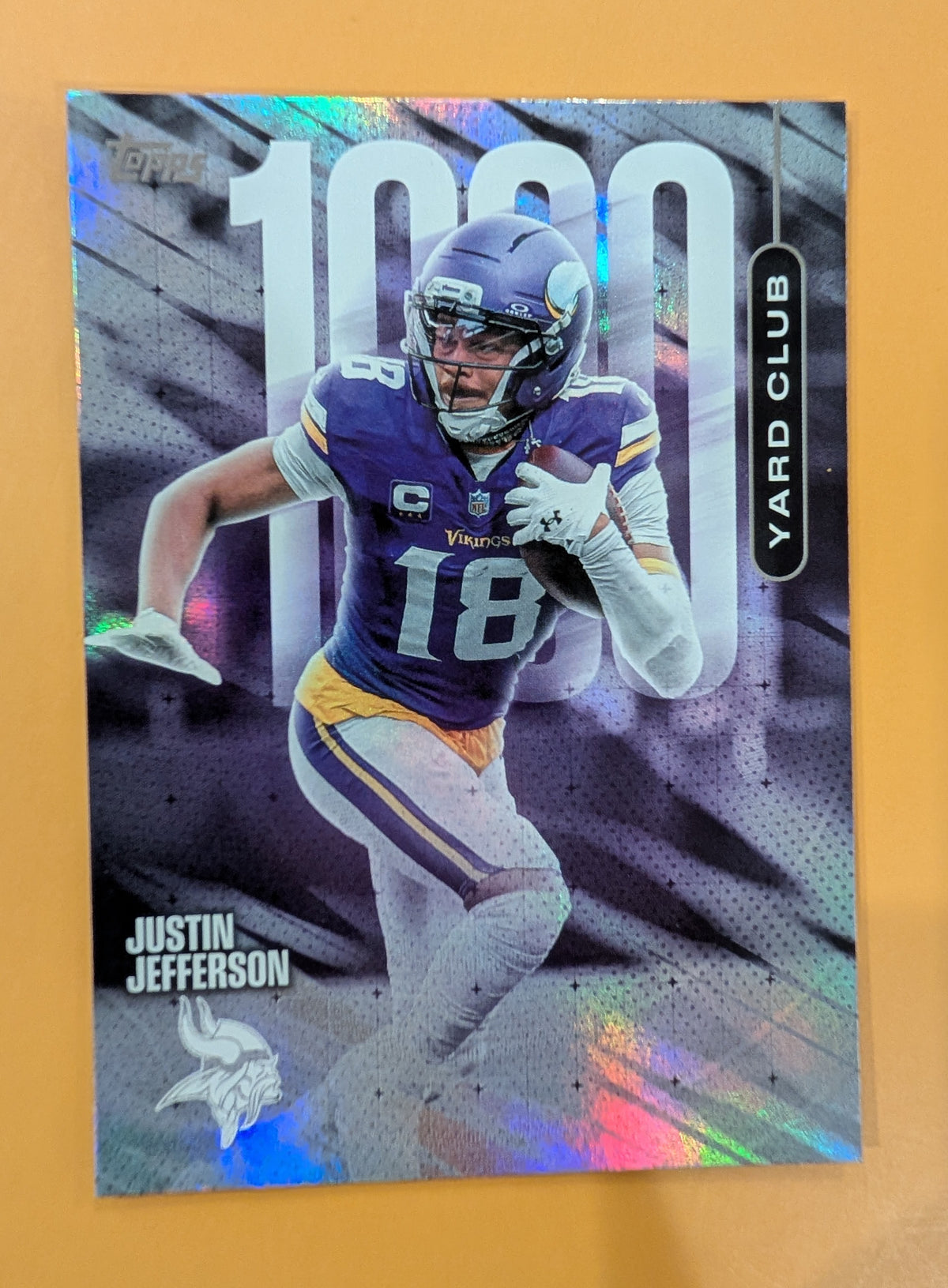 2026 Topps Football Justin Jefferson Vikings 1000 Yard Club Case Hit SSP #1YC-29