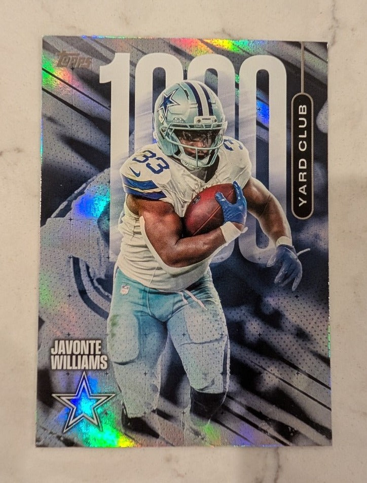 2026 Topps Football Javonte Williams Cowboys 1000 Yard Club Case Hit SSP #1YC-9