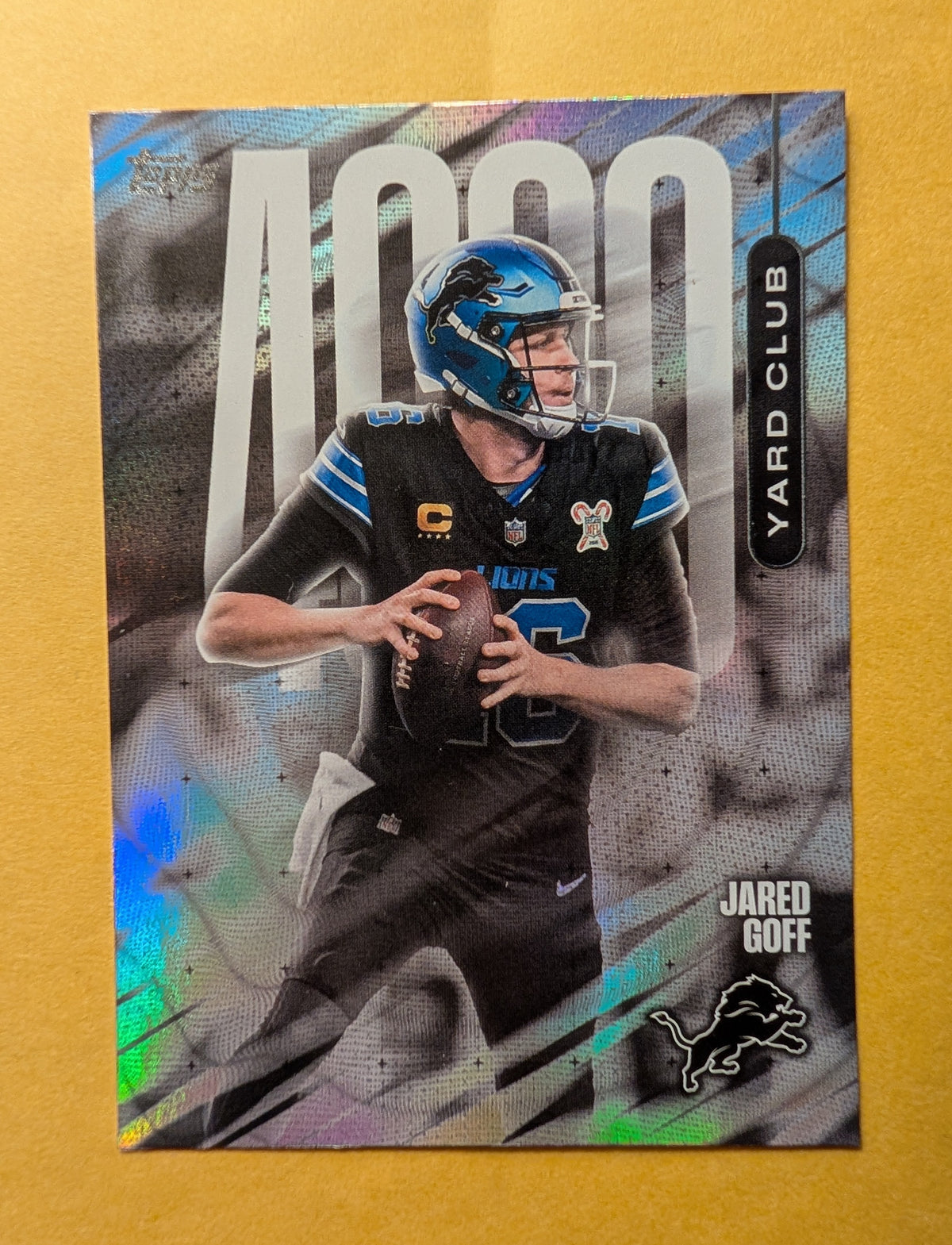 2026 Topps Football Jared Goff Detroit Lions 4000 Yard Club Case Hit SSP #4YC-2