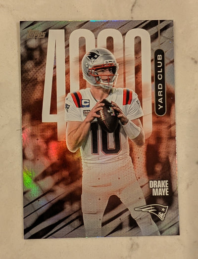 2026 Topps Football Drake Maye Patriots 4000 Yard Club Case Hit SSP #4YC-4