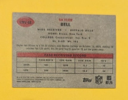 2026 Topps Football Skyler Bell Bills 1957 RC Variation Case Hit SSP Throwback