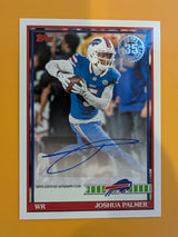 2026 Topps Football Joshua Palmer Bills 1991 Topps Autograph #91AC-JP