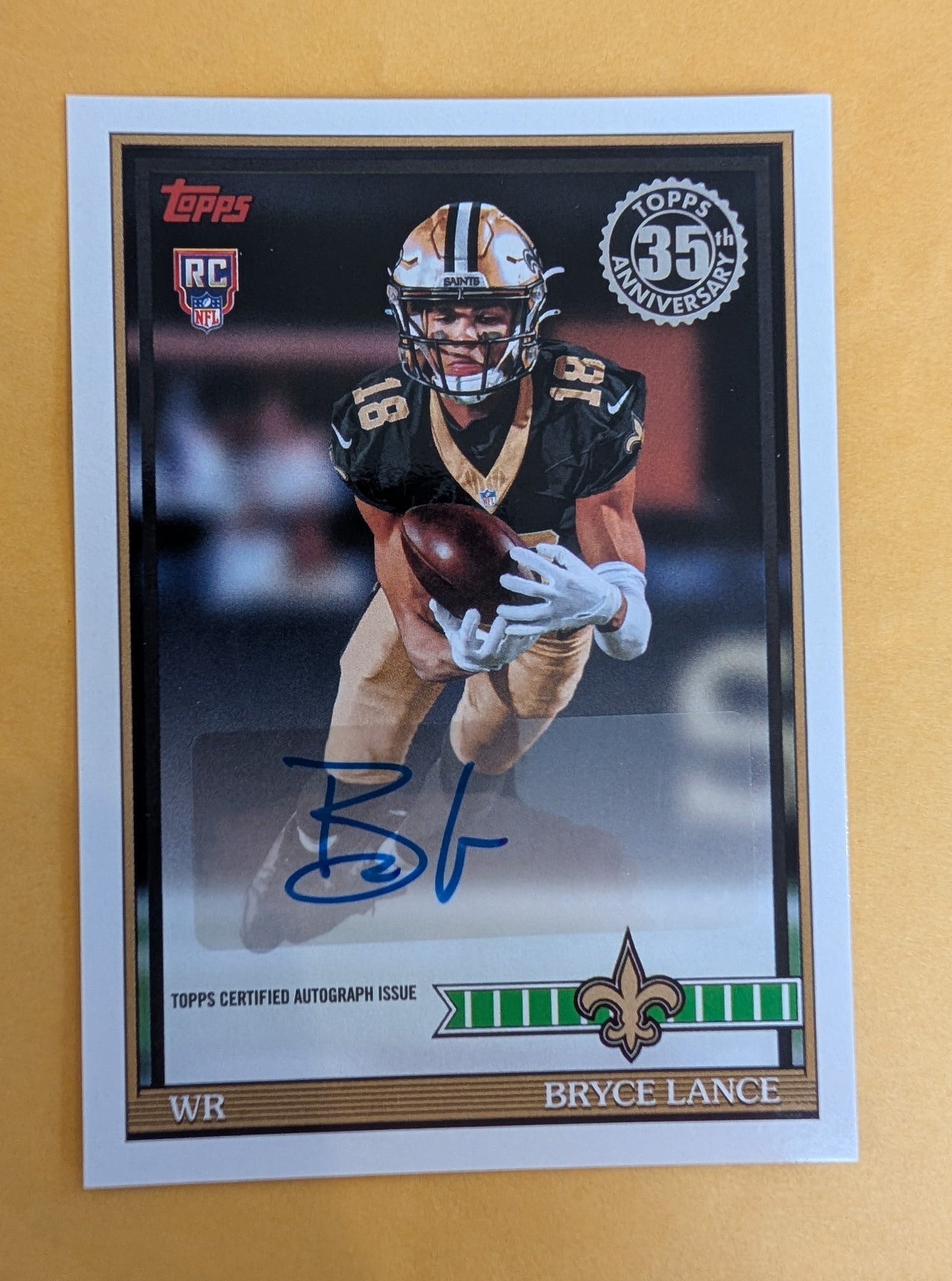 2026 Topps Football Bryce Lance New Orleans Saints 1991 Autograph RC #91FRA-BL