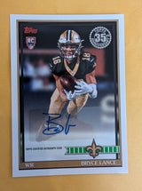 2026 Topps Football Bryce Lance New Orleans Saints 1991 Autograph RC #91FRA-BL
