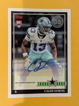 2026 Topps Football Caleb Downs Dallas Cowboys 1991 Autograph RC #91FRA-CDO