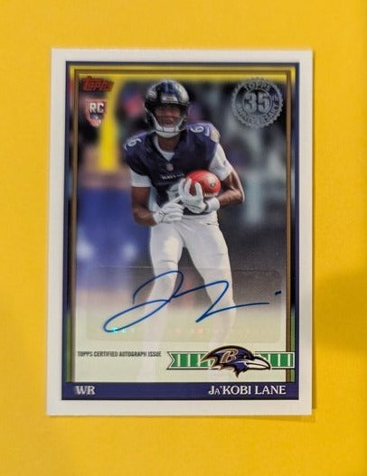 2026 Topps Football Ja'Kobi Lane Ravens 1991 Rookie Autograph RC #91FRA-JLA