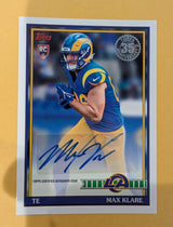 2026 Topps Football Max Klare Los Angeles Rams 1991 Autograph RC #91FRA-MK