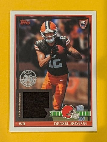 2026 Topps Football Denzel Boston Cleveland Browns 1991 Rookie Relic RC #91RR-DB
