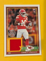2026 Topps Football Emmett Johnson Chiefs 1991 Rookie Relic RC #91RR-EJ