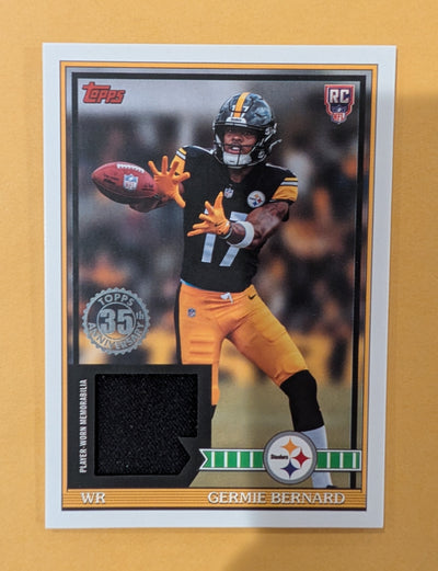 2026 Topps Football Germie Bernard Steelers 1991 Rookie Relic RC #91RR-GB