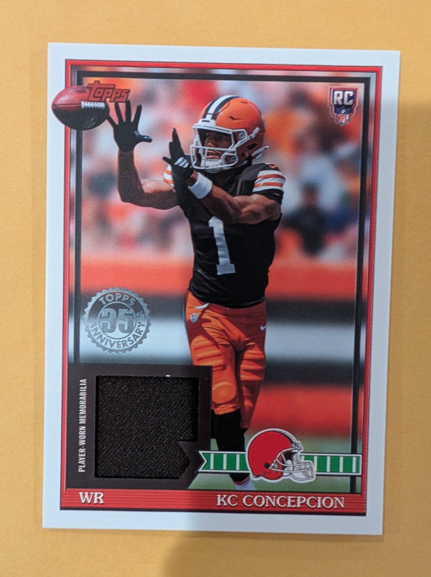 2026 Topps Football KC Concepcion Cleveland Browns 1991 Rookie Relic RC #91RR-KC