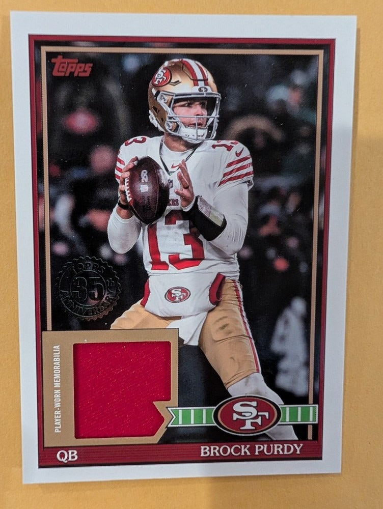 2026 Topps Football Brock Purdy San Francisco 49ers 1991 Topps Relic #91TFR-BP