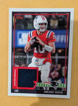 2026 Topps Football Drake Maye New England Patriots 1991 Topps Relic #91TFR-DM