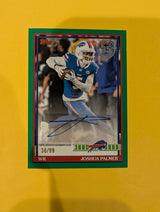 2026 Topps Football Joshua Palmer 1991 Topps Football Autograph #91AC-JPA Green /99