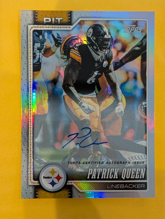 2026 Topps Football Patrick Queen Certified Autograph - front