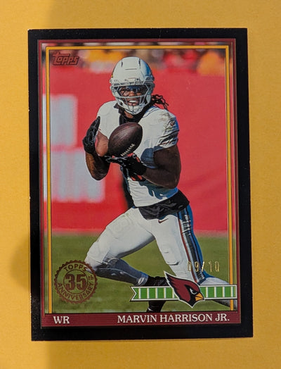 2026 Topps Football Marvin Harrison Jr Cardinals 1991 Black SSP /10 #91TF-1