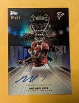 2026 Topps Football Michael Vick Falcons Victory Ink Auto Black SSP /10 #VI-MV
