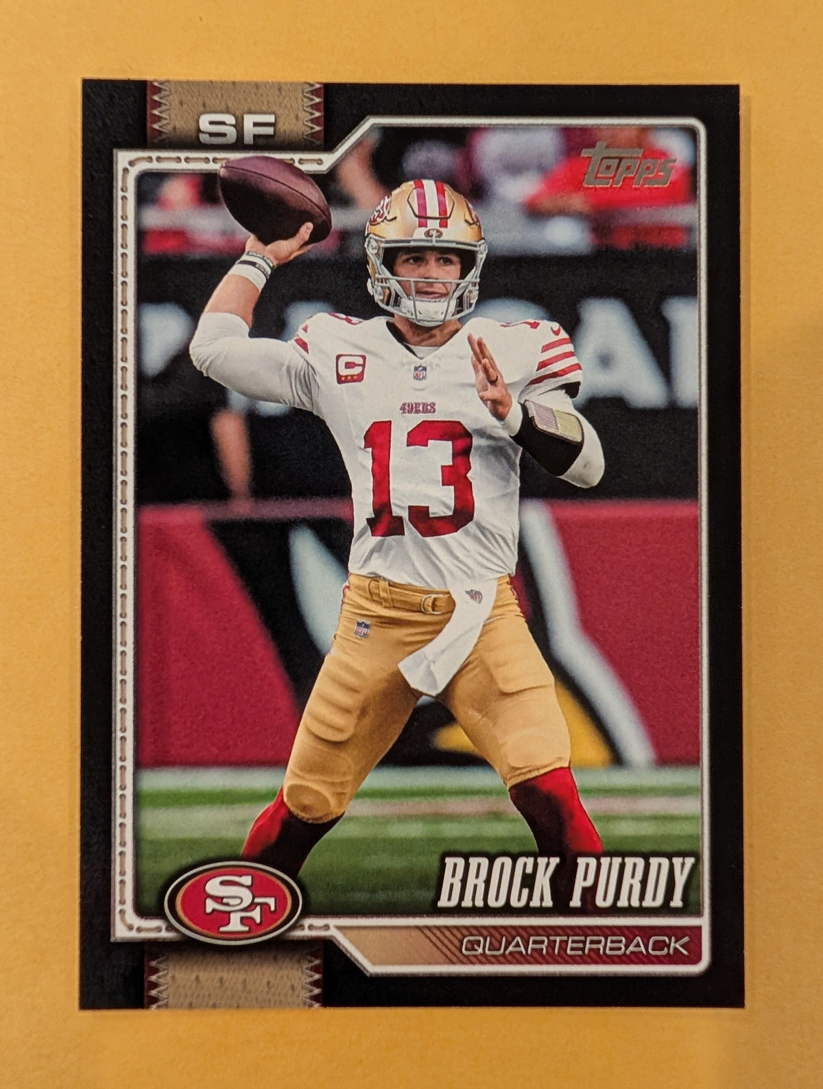 2026 Topps Football Brock Purdy San Francisco 49ers Black SP /70 #185