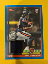 2026 Topps Football Zavion Thomas 1991 Topps Rookie Relic Blue /150 #91RR-ZT